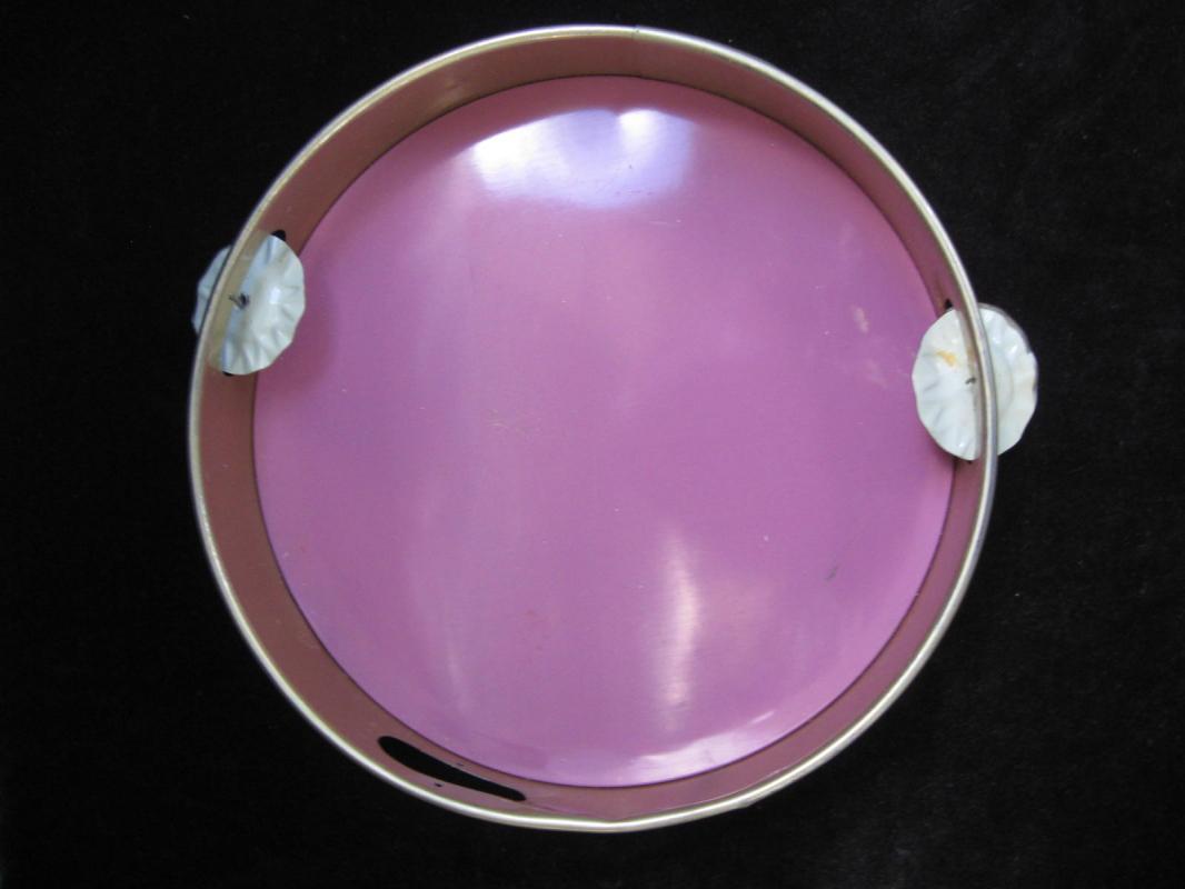 Vintage Halloween Clown Tambourine Plus Blue & White Tamborine Lot Of 2