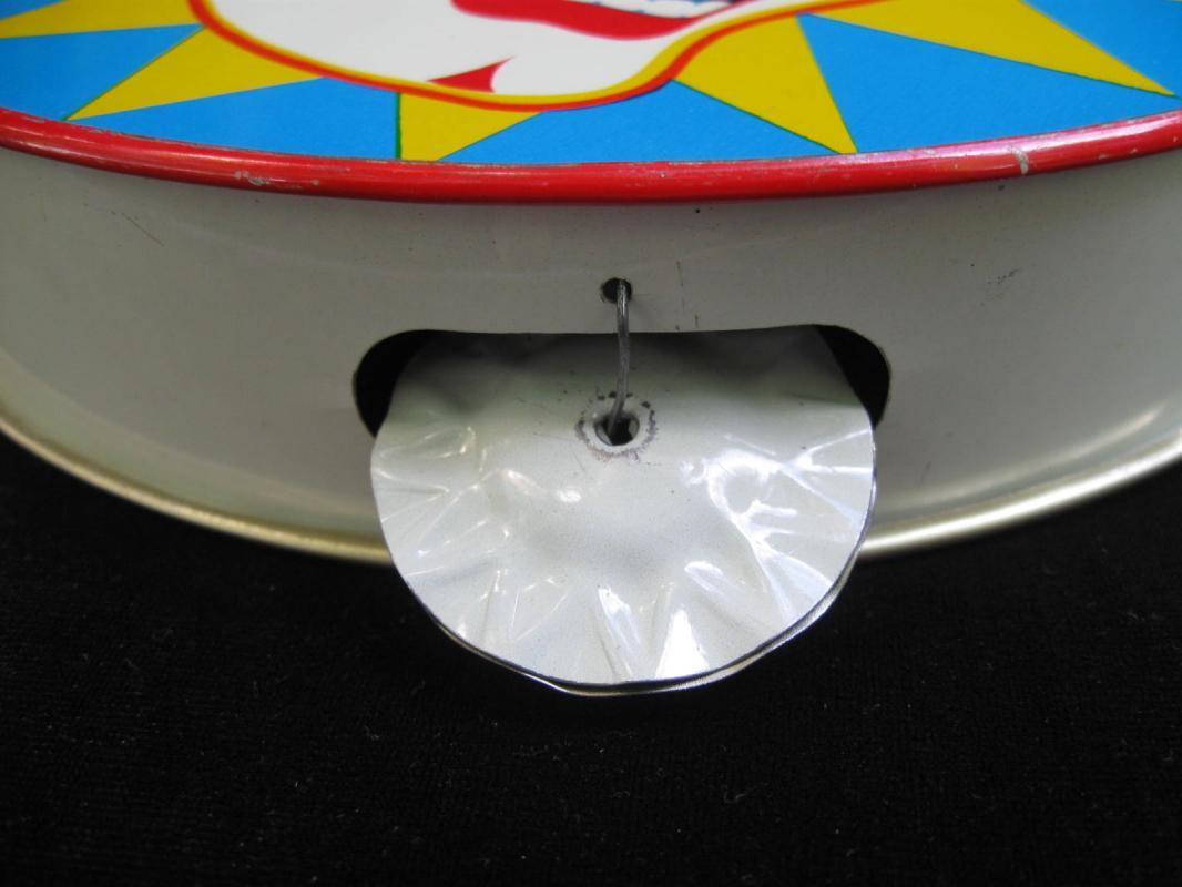 Vintage Halloween Clown Tambourine Plus Blue & White Tamborine Lot Of 2