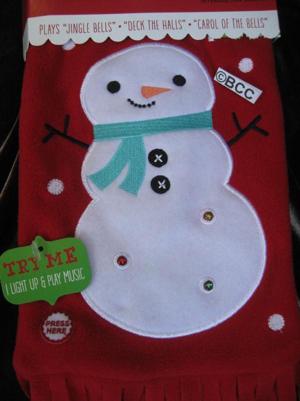Hallmark 2013 Blink A Long Flashing Lights Musical Scarf Ugly Christmas Sweater Accessory