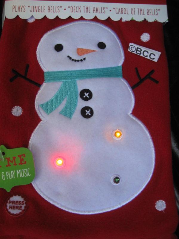 Hallmark 2013 Blink A Long Flashing Lights Musical Scarf Ugly Christmas Sweater Accessory