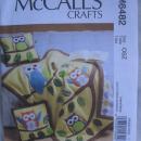 New McCall's Crafts M6482 6482 Owl Pillow & Quilt Sewing Pattern