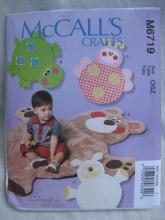 New McCall's Crafts M6719 6719 Child's Bear Lamb Turtle Ladybug Play Mats Rugs Sewing Pattern