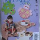 New McCall's Crafts M6719 6719 Child's Bear Lamb Turtle Ladybug Play Mats Rugs Sewing Pattern
