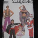 Simplicity 9892 Santa Vampire Ballerina Pirate Alladin Belly Dancer Halloween Costume Sewing Pattern S - L