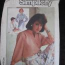 New Vintage Simplicity 7285 Misses' Blouses Sewing Pattern 1980's