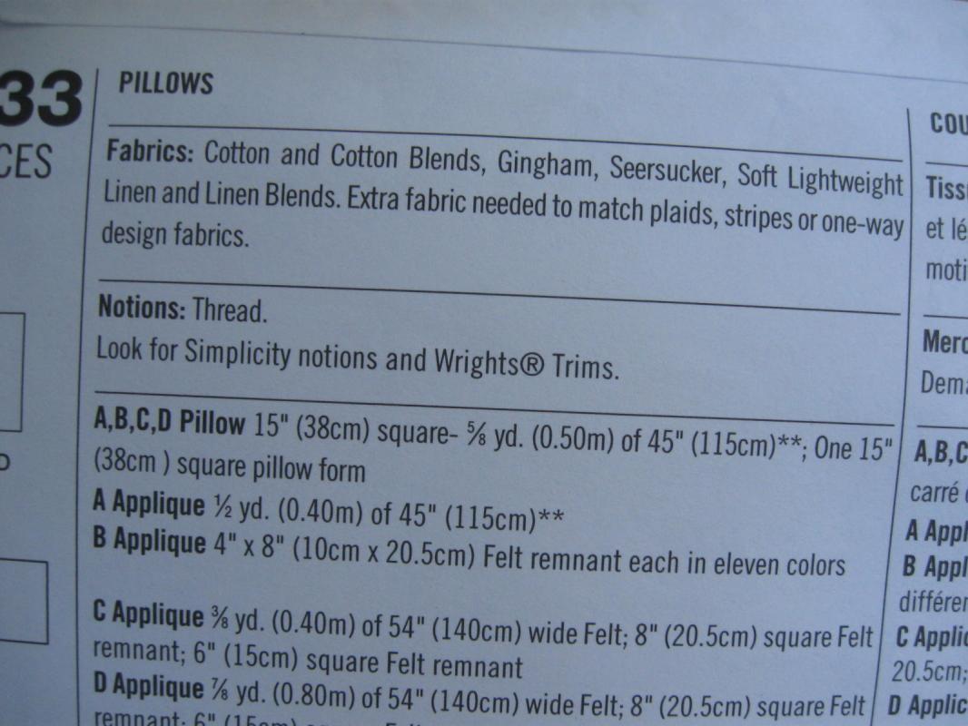 Simplicity 1933 Decorative Flower Pillows With Petals & Leaves Sewing Pattern