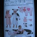 Burda 9643 Baby's Pig Cow Hooded Robe Play Mat Baby Accessories Sewing Pattern