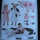 Burda 9643 Baby's Pig Cow Hooded Robe Play Mat Baby Accessories Sewing Pattern