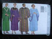 Butterick 3820 Men's Women's Minister Robe Collar Choir Sewing Pattern