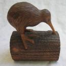 New Zealand Carved Wood Kiwi Wingless Bird Figurine