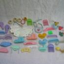 Lot of My Little Pony 3 Miniature + Accessories Combs Brushes Hair Clips & More