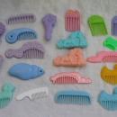 Lot of My Little Pony 3 Miniature + Accessories Combs Brushes Hair Clips & More