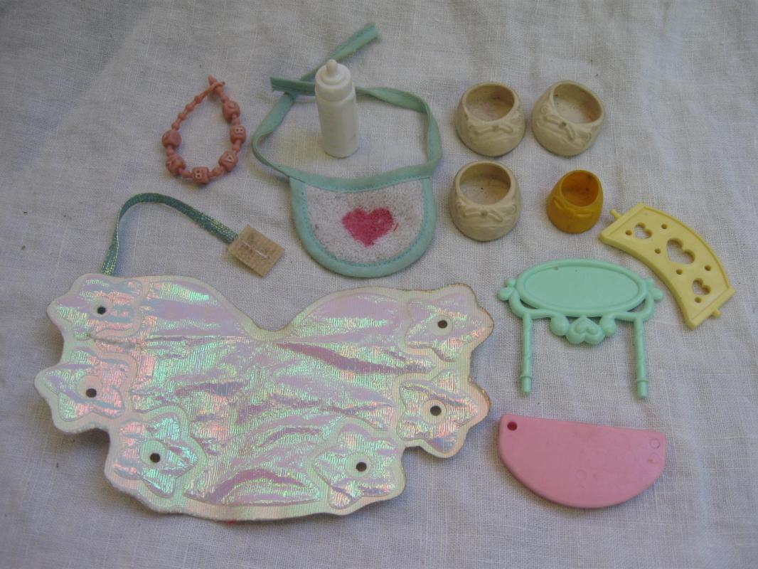 Lot of My Little Pony 3 Miniature + Accessories Combs Brushes Hair Clips & More