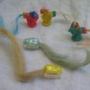 Lot of My Little Pony 3 Miniature + Accessories Combs Brushes Hair Clips & More