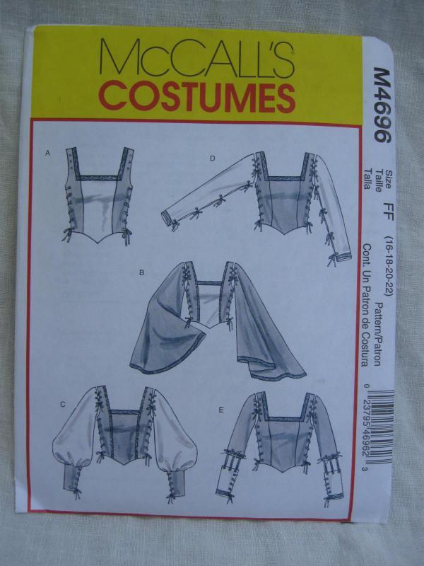 New McCalll's m4696 4696 Misses' Blouse Top Renaissance Medieval Juliet Halloween Costume Sewing Pattern Size 16 18 20 22