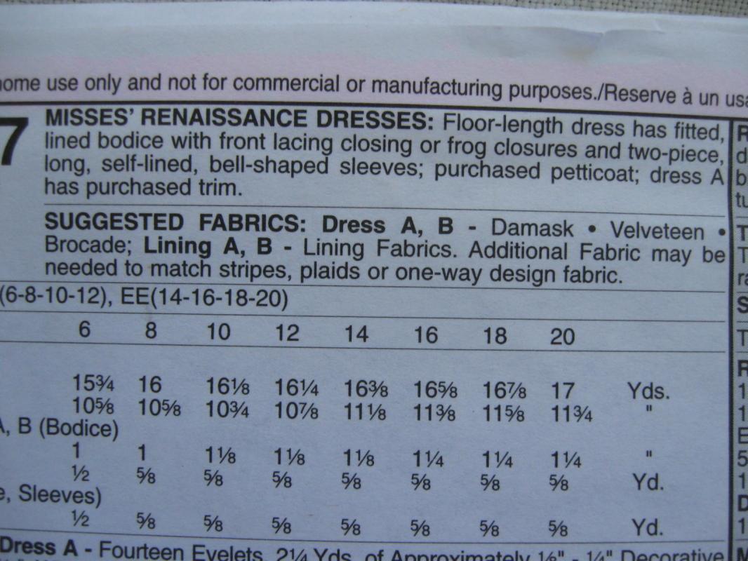 New McCalll's m4997 4997 Misses' Dress Renaissance Medieval Juliet Halloween Costume Sewing Pattern Size 14 16 18 20