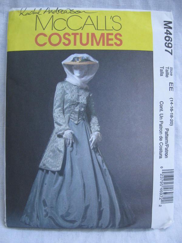New McCall's M4697 4697 Misses' Coat Skirt Shawl Civil War Halloween Costume Sewing Pattern Size 14 16 18 20