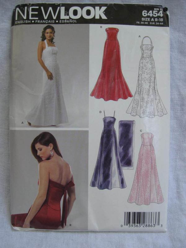 New Look 6454 Misses' Princess Seamed Evening Dress With Flare & Stole Sewing Pattern Size 8 10 12 14 16 18