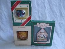 3 Hallmark Religious Ornaments The Magi Three Wise Men Let Us Adore Him Creche 1980's