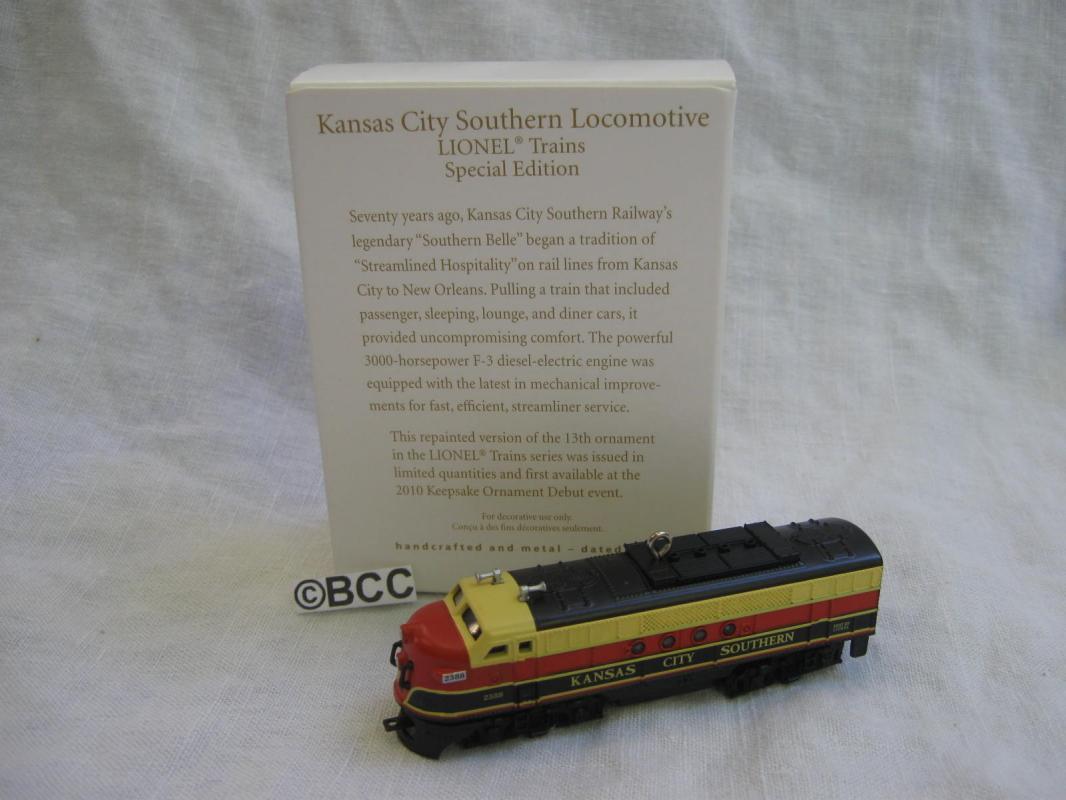 Hallmark 2010 Lionel Kansas City Southern Locomotive