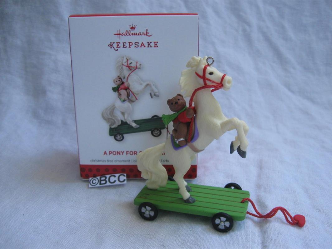 Hallmark 2013 A Pony For Christmas Speicial Premiere Event Limited Quantity Repaint Keepsake Ornament