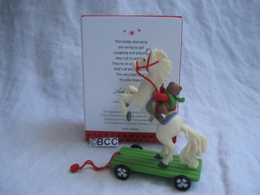 Hallmark 2013 A Pony For Christmas Speicial Premiere Event Limited Quantity Repaint Keepsake Ornament
