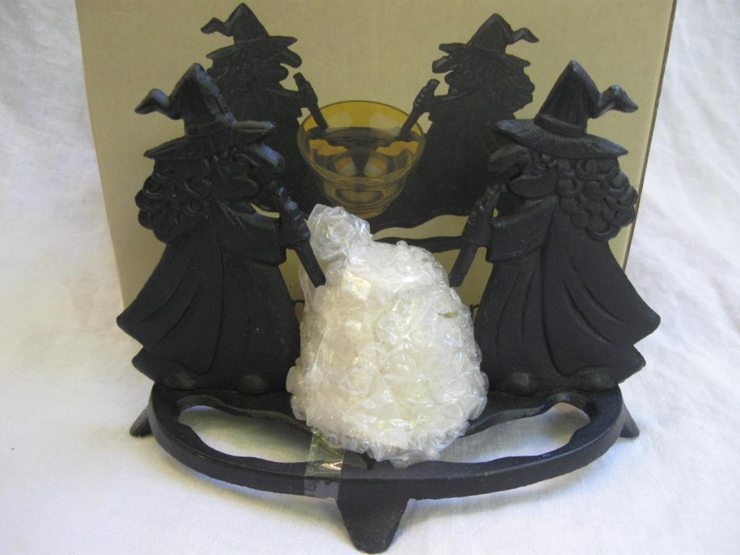 Cast Iron Witches Tea Light Decorative Candle Holder