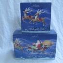 Hallmark 2005 Santa's Midnight Ride Dash Away All & Ready For Flight Set of 3 Christmas Tree Ornaments