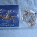 Hallmark 2005 Santa's Midnight Ride Dash Away All & Ready For Flight Set of 3 Christmas Tree Ornaments