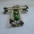 Vintage Mercury Glass Wire Cross Christmas Tree Ornament