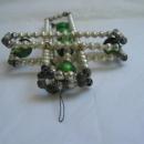Vintage Mercury Glass Wire Cross Christmas Tree Ornament