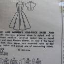 Vintage Simplicity 1206 Misses' Gathered Dress Bolero Jacket Sewing Pattern 1950's Size 18