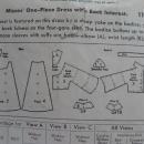 Vintage Butterick 4610 Misses' One Piece Dress Sewing Pattern 1940's 1950's Size 18