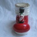 Vintage Toy Soldier Santa Boot Christmas Planter Or Candy Cane Pen Pencil Holder