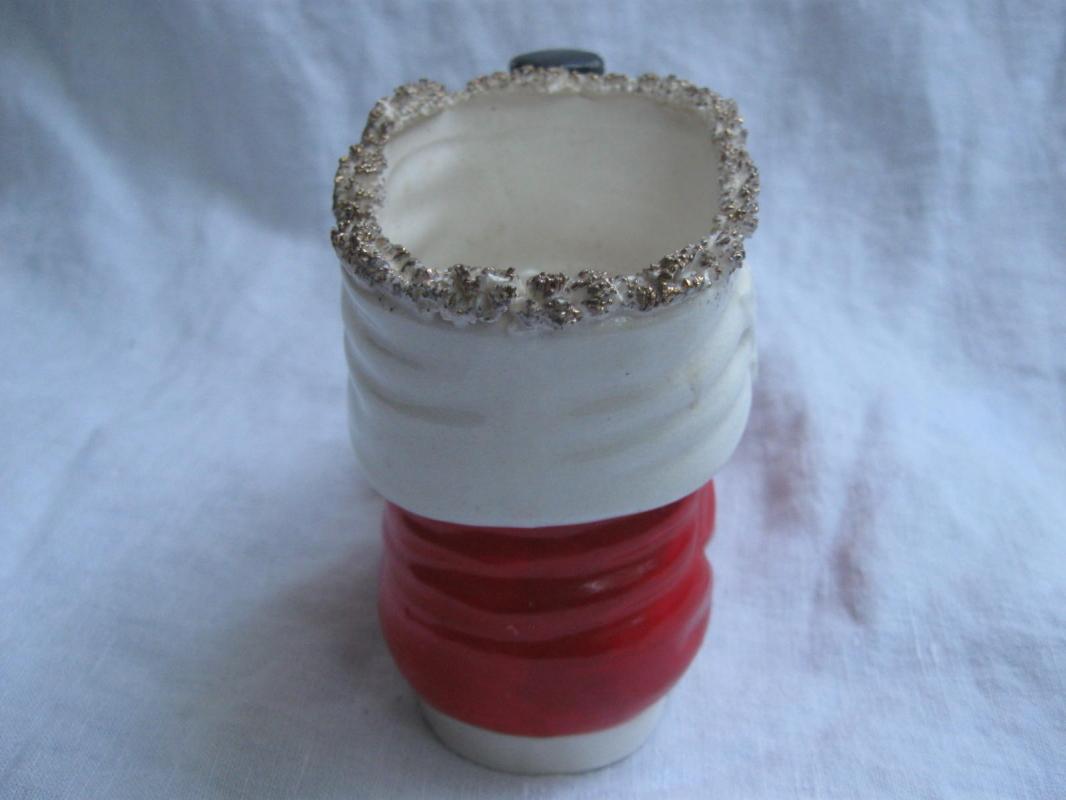 Vintage Toy Soldier Santa Boot Christmas Planter Or Candy Cane Pen Pencil Holder