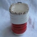 Vintage Toy Soldier Santa Boot Christmas Planter Or Candy Cane Pen Pencil Holder
