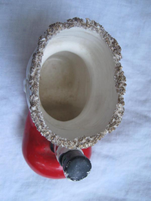 Vintage Toy Soldier Santa Boot Christmas Planter Or Candy Cane Pen Pencil Holder