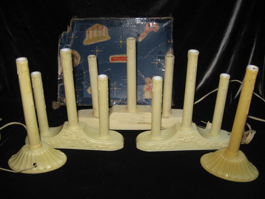5 Sets of Vintage Candolier Candle Christmas Lights Noma Royalite
