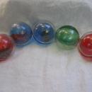 4 Vintage Plastic Christmas Tree Ornaments With Toys Inside Christmas Tree Ornaments
