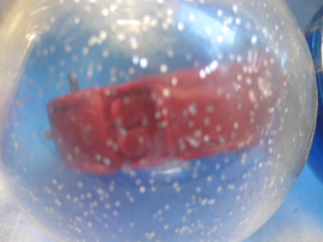 4 Vintage Plastic Christmas Tree Ornaments With Toys Inside Christmas Tree Ornaments