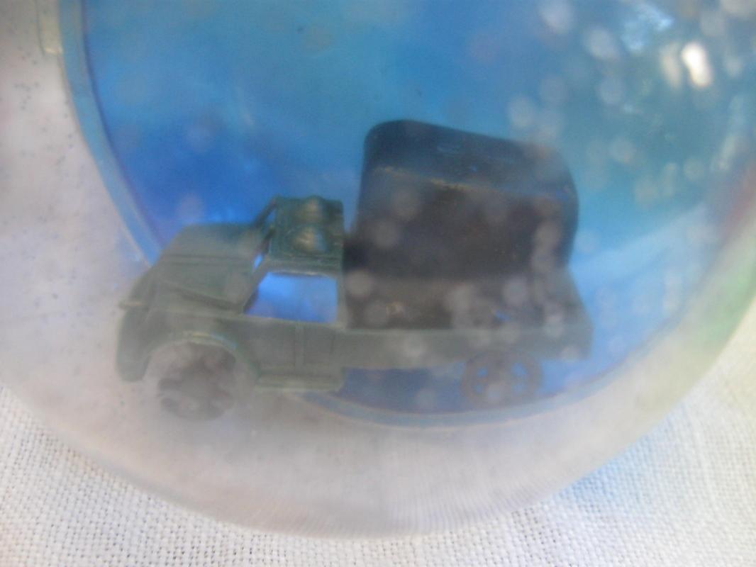 4 Vintage Plastic Christmas Tree Ornaments With Toys Inside Christmas Tree Ornaments