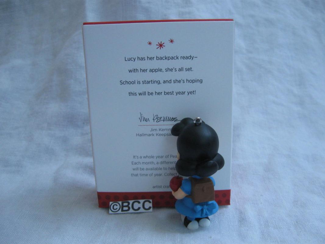 Hallmark 2013 All Set For School Lucy 2nd In Peanuts Series Christmas Keepsake Ornament Exclusive