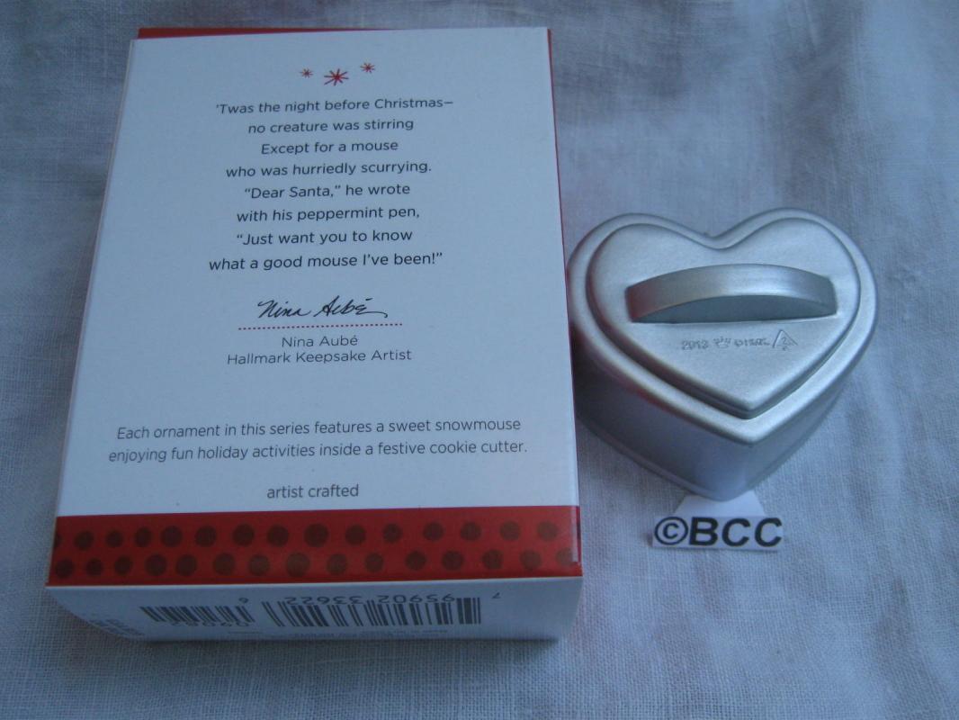 Hallmark 2013 Mouse Cookie Cutter 2nd In Series Christmas Keepsake Ornament Exclusive