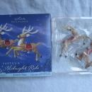 Hallmark 2005 Santa's Midnight Ride Ready For Flight Set of 2 Keepsake Christmas Tree Ornaments