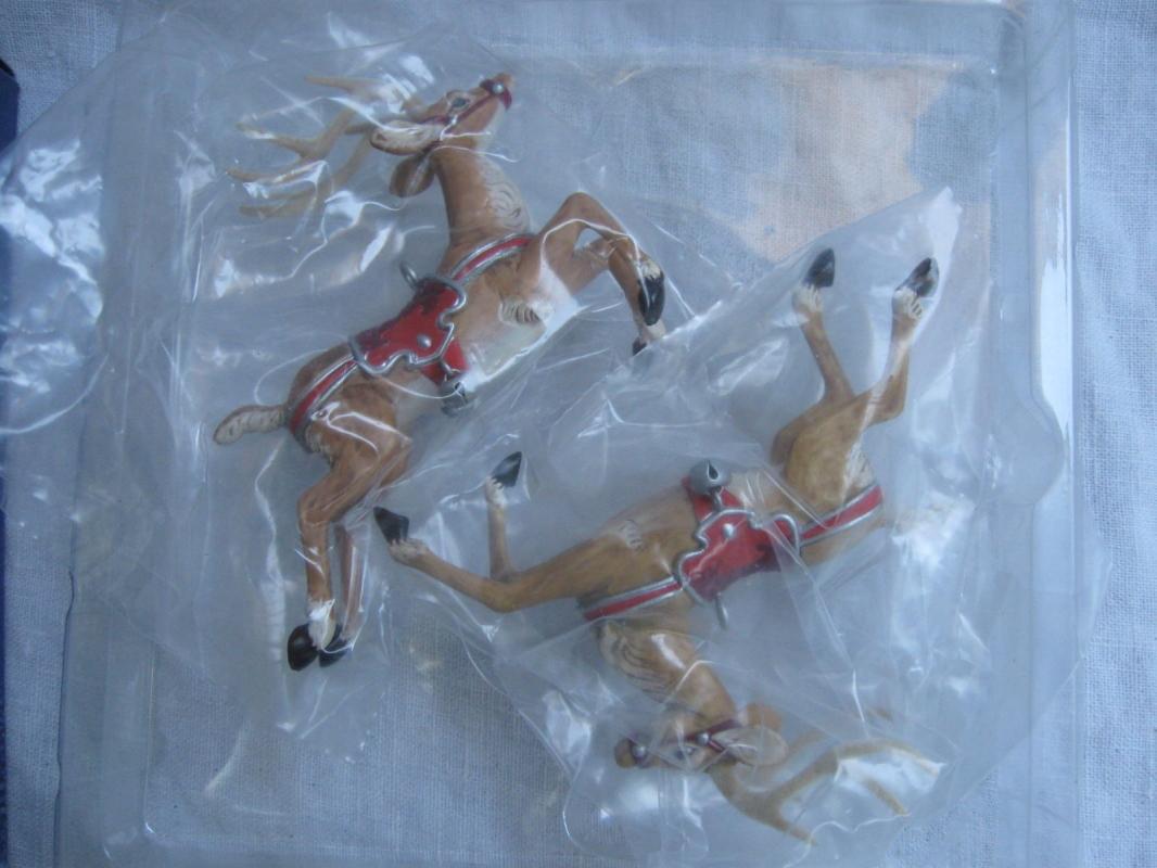 Hallmark 2005 Santa's Midnight Ride Ready For Flight Set of 2 Keepsake Christmas Tree Ornaments