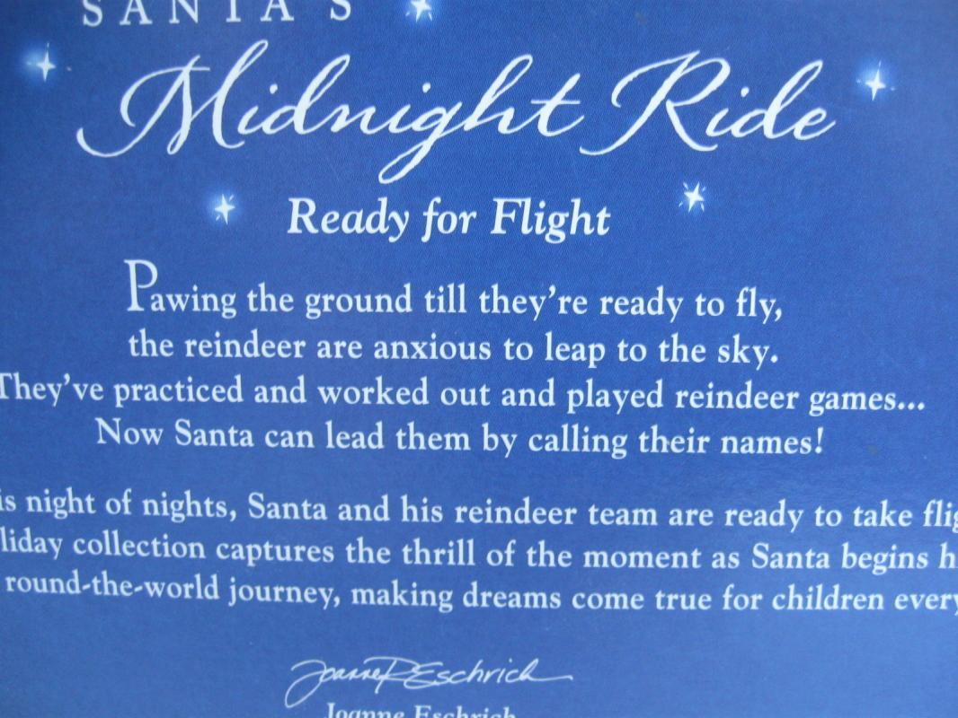 Hallmark 2005 Santa's Midnight Ride Ready For Flight Set of 2 Keepsake Christmas Tree Ornaments