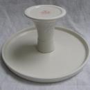 Hallmark 2013 White Pedestal Snowflake Design Ceramic Cake Plate
