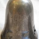 Silverplated Reindeer Filigree Bell + 2 Bell Ornaments International Silver Co.