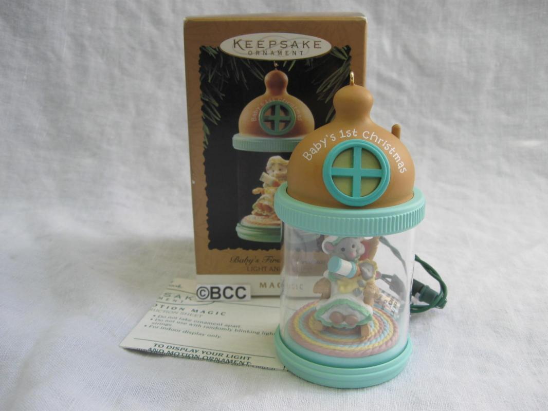 Hallmark 1995 Baby's First Christmas Baby Bottle Keepsake Christmas Tree Ornament