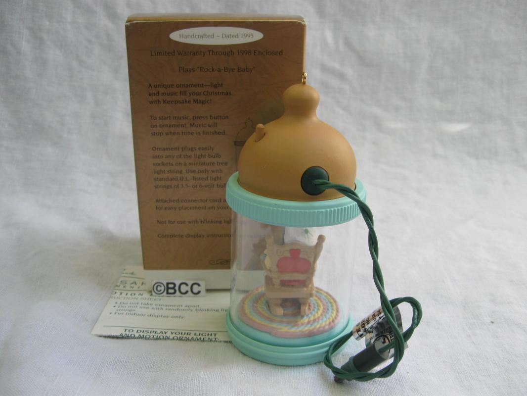 Hallmark 1995 Baby's First Christmas Baby Bottle Keepsake Christmas Tree Ornament
